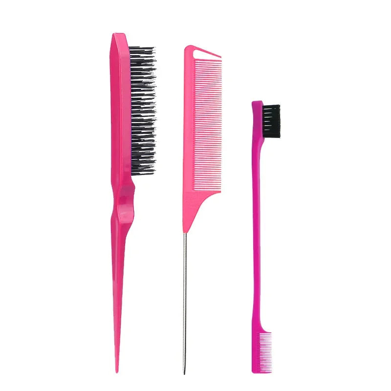 3Pcs Slick Back Hair Brush Set